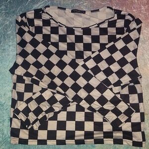 Shein curve, 1xl Checkered long sleeve